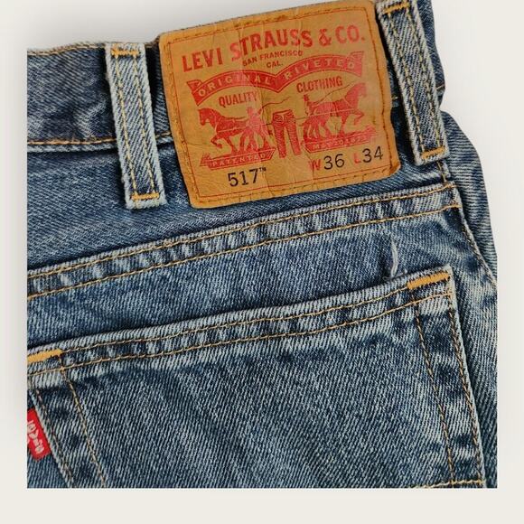 Levi Strauss 517 Jeans Men's Sz 36x34 Straight Medium Wash - Picture 7 of 12
